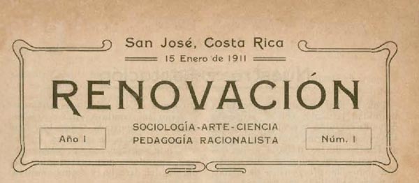 Journal "Renovacion" n1 San José 1911