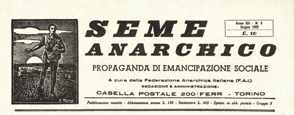 journal "Seme Anarchico" n6 de 1962