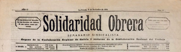 journal Solidaridad Obrera n77 de 1924