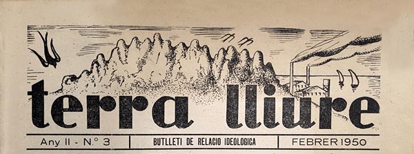 journal " terra lliure" de f&eacute;vrier 1950