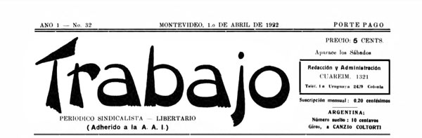 journal "Trabajo" n20 de 1923