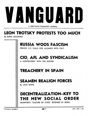 journa Vanguard n° 4 de juillet 1938