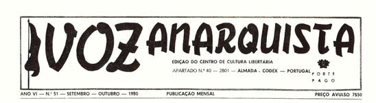 Voz Portugués periódico anarquista