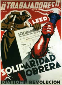affiche de solidaridad obrera