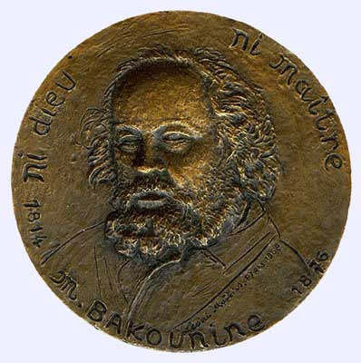 médaille de Léoni à l'effigie de Bakounine