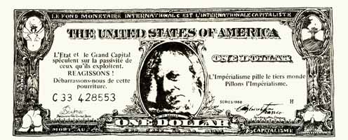 pastiche d'un dollar 1968
