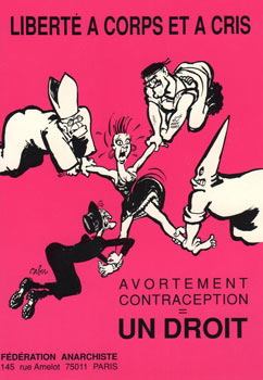 affiche de Cabu pour la contraception libre