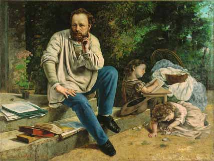 Proudhon et ses filles peint pas Gustave Courbet