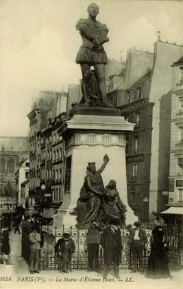 Statue d'Etienne Dolet à Paris