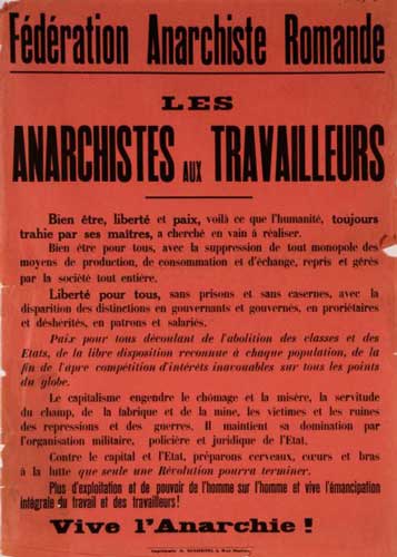 Affiche de la Fédération Anarchiste Romande