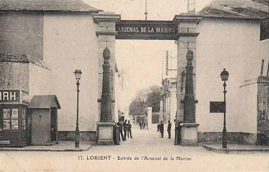 carte postale de l'Arsenal de Lorient