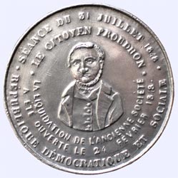 médaille face Proudhon