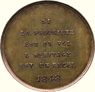 médaille Proudhon verso