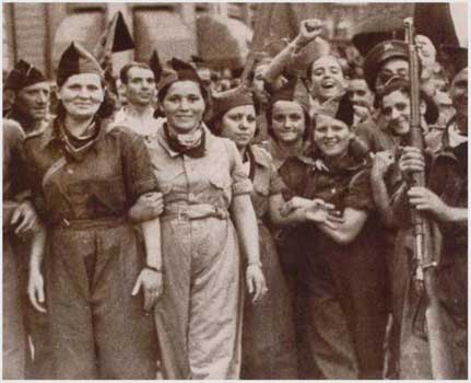 groupe de miliciennes en 1936