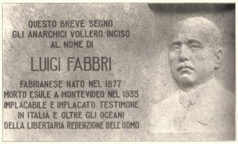 plaque Luigi Fabbri