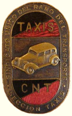 insigne section des Taxis de la CNT