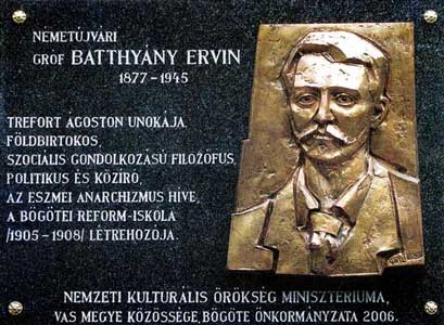 Plaque Ervin Batthyány