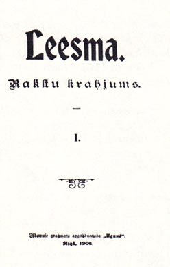 Leesma n°1 août 1906 à Riga