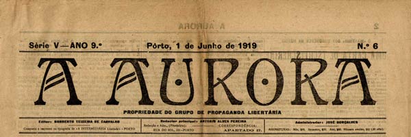 journal A Aurora n6 de 1919