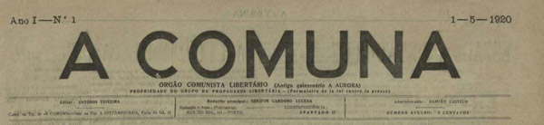 journal A Comuna n1 de 1920