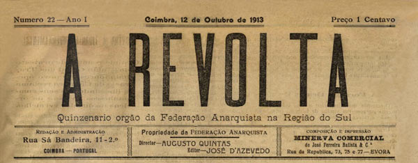 journal A Revolta n22 de 1913