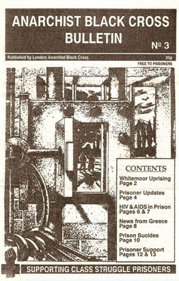journal " Anarchist Black Cross" london n° 3 de 1992