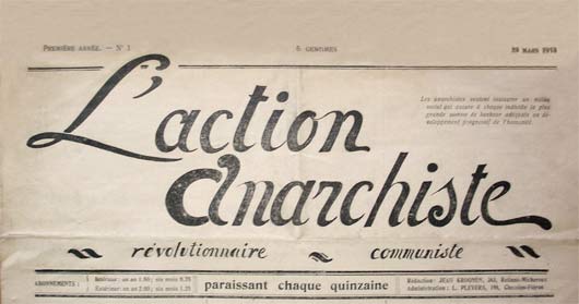 journal "L'Action Anarchiste" n°1