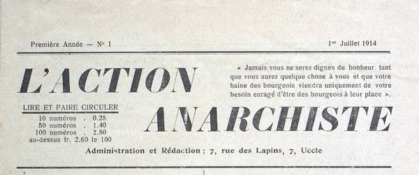 l'action anarchiste N1