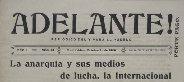 journa Adelante ! n14 de 1909