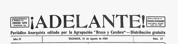 journa Adelante! n17 de 1926
