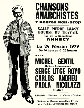 affiche "Chansons anarchistes"