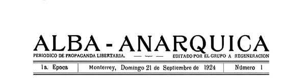 journal "Alba Anarquica" n1 de 1924