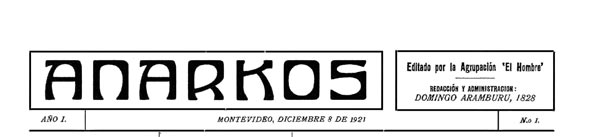 journal Anarkos n1 de 1921