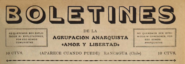 journal "Boletines" 1931 au Chili