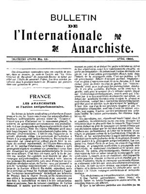 Bulletin de l'Internationale anarchiste n°13 de 1910