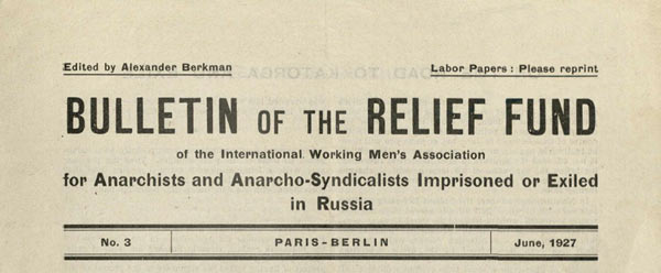 journal "Bulletin of the Relief fund" n° de juin 1927