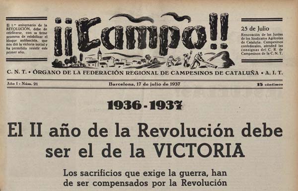 journal ¡¡Campo!! n21 de 1937