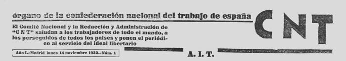 journal "CNT" n1 de 1932