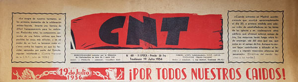 journal "CNT" n481 du 19 juillet 1954