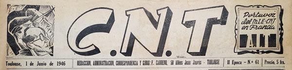 journal "CNT" n61 du 1er juin 1946