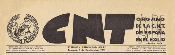 journal "CNT" du 3 septembre 1961