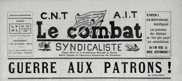 journal Le Combat syndicaliste de février 1949