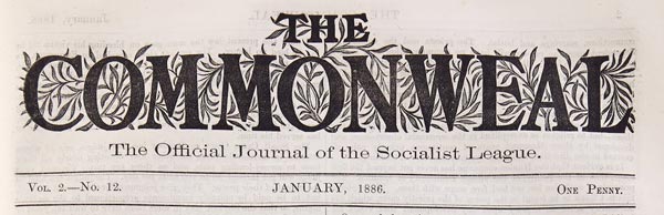 journal "The Commonweal" n12 de 1886