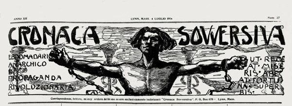 jounal "Cronaca Sovversiva" N° 27 du 4 juillet 1914