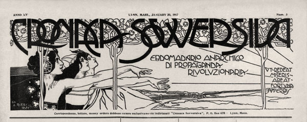journal "Cronaca Sovversiva" n°3 du 20 janvier 1917