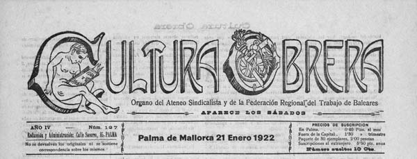 journal "Cultura Obrera " n127 de 1922