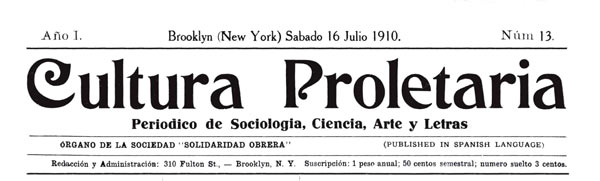 journal "Cultura Proletaria" n13 de 1910