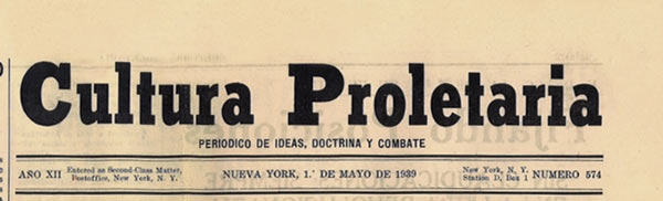 journal " Cultura Proletaria" n574 de 1939