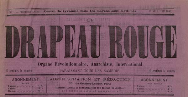 journal "Drapeau Rouge" de 1885