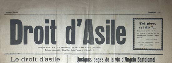 journal Droit d'Asile 1929